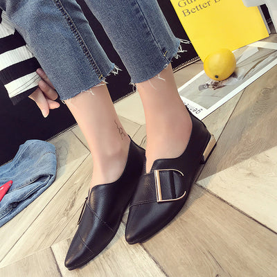 Zapatos Planos Estilo Británico - Mocasines Cómodos de Boca Baja - Image 2