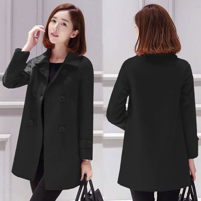Abrigo de Lana Corte Coreano Slim Fit Elegante y Favorecedor para Mujer - Image 9