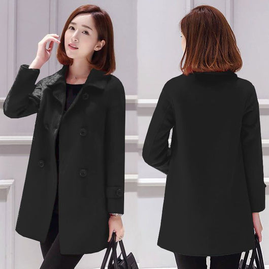 Abrigo de Lana Corte Coreano Slim Fit Elegante y Favorecedor para Mujer - Image 9