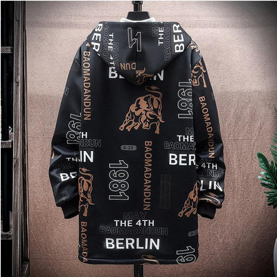 Abrigo de Terciopelo Acolchado para Hombre Talla Grande - Image 8