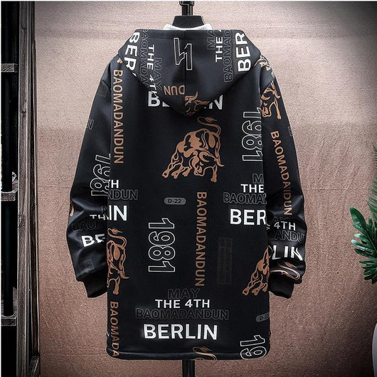 Abrigo de Terciopelo Acolchado para Hombre Talla Grande - Image 8