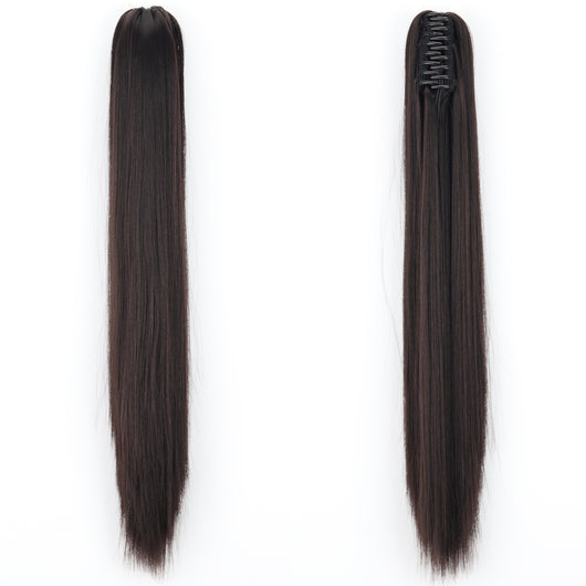 Peluca de Fibra Sintética con Clip Tipo Garra - Cabello Liso y Voluminoso - Image 6