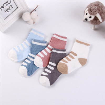 Calcetines Infantiles de Algodón 100% Estilo Coreano - Comodidad Total para Bebés - Image 6