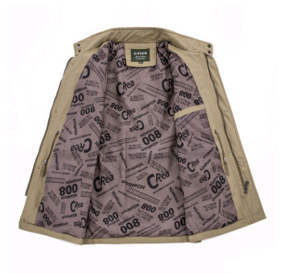Chaqueta Casual de Algodón Lavado para Hombre - Abrigo Ejecutivo Otoño Talla Grande - Image 4