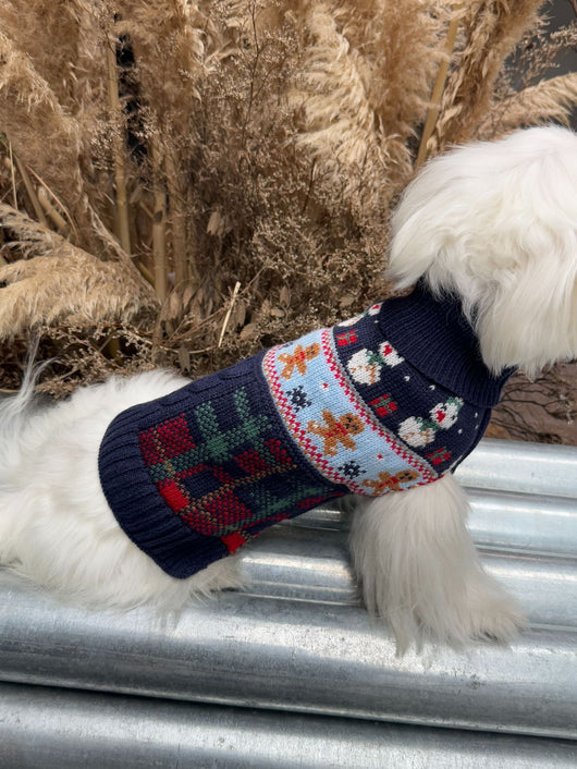 Suéter Navideño para Mascotas - Diseño Muñeco de Nieve y Jengibre - Image 21