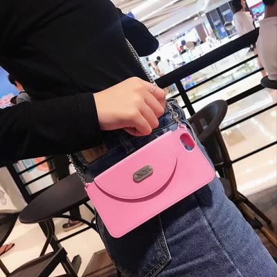 Funda de Silicona para Celular con Cadena y Diseño Incienso Diagonal