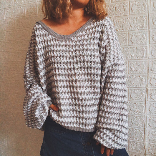 Suéter de Punto Rayado para Mujer - Image 4