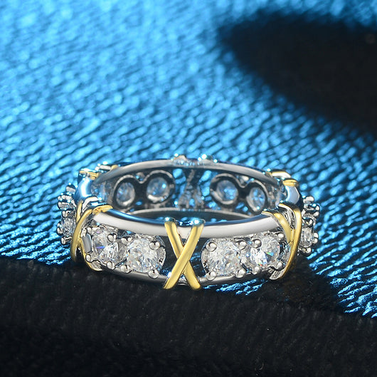 Anillo de Compromiso Bicolor Circón - Joyería Elegante para Mujeres - Image 5