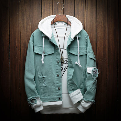 Chaqueta de Mezclilla con Capucha