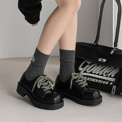 Zapatos Casuales de Cuero con Plataforma Elevadora para Hombre Big Head Derby - Image 5