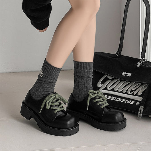 Zapatos Casuales de Cuero con Plataforma Elevadora para Hombre Big Head Derby - Image 5