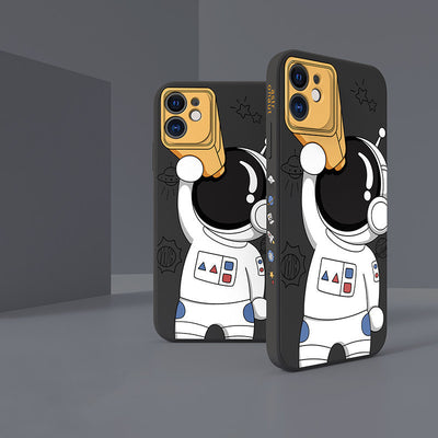 Funda para Celular Patrón Astronautas, Diseño Lateral Suave - Image 2