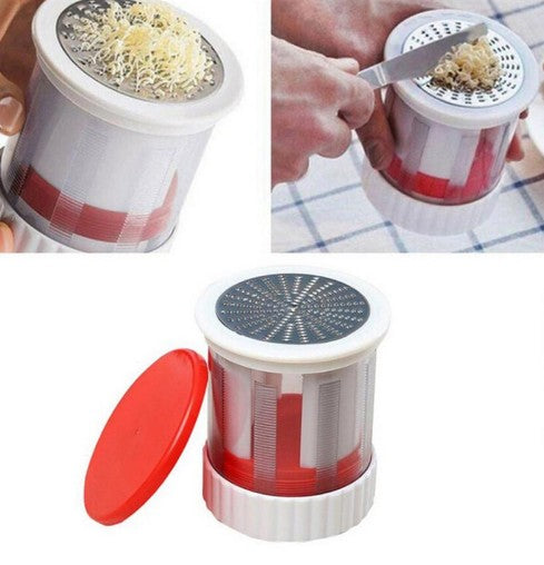 Rallador Compacto de Acero Inoxidable para Queso y Alimentos Infantiles