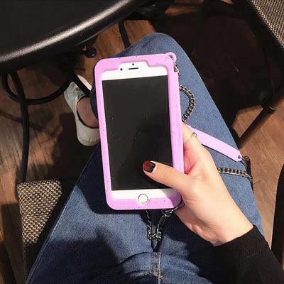 Funda de Silicona para Celular con Cadena y Diseño Incienso Diagonal - Image 3