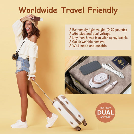 Plancha de Viaje Dual Voltaje 120V-220V Ultraligera - Image 8