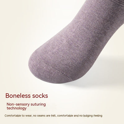 Calcetines Antibacterianos de Algodón Puro para Mujer - Caña Media sin Costuras - Image 14