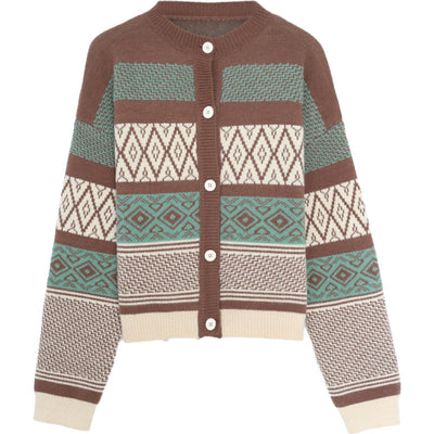 Cardigan Tejido Cuello Redondo Design Sense Niche - Image 9