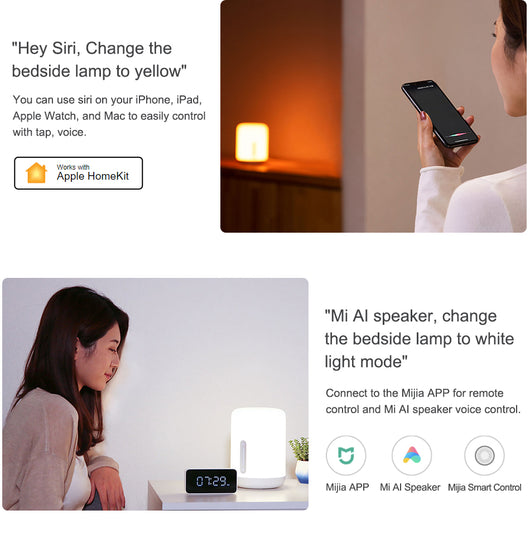 Lámpara Inteligente Xiaomi Bedside 2 - Control por Voz y App - Image 17