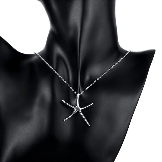 Conjunto de Collar y Aretes Estrella de Mar Plateados - Image 11