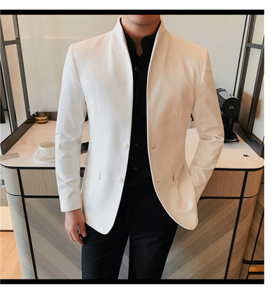 Blazer Slim Fit Ruoshuai para Hombre - Chaqueta Casual de Otoño - Image 13