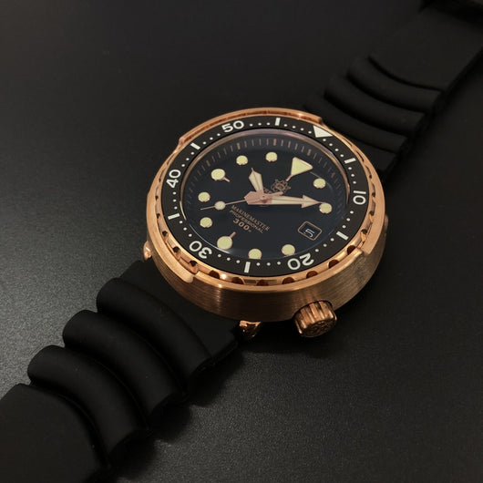 Reloj de Buceo Mecánico Bronce Estaño 300m - Image 8
