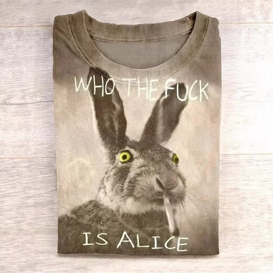 Camiseta Manga Corta Cuello Redondo con Estampado 3D para Hombre