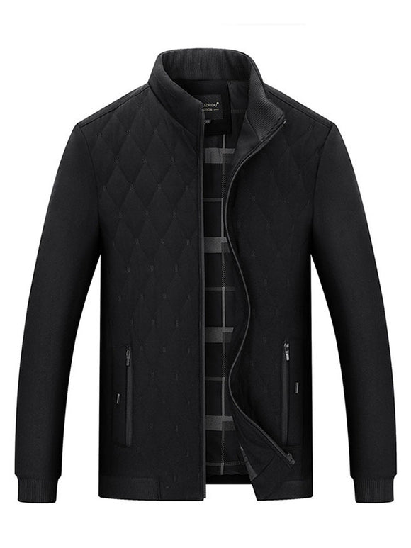 Chaqueta Acolchada Casual Ejecutiva para Hombre con Cuello Alto