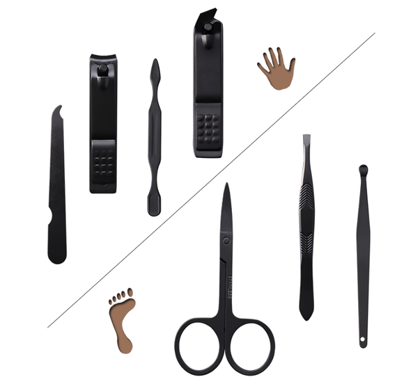 Set de Manicura Profesional 7 en 1 - Cortaúñas, Alicates y Herramientas de Belleza