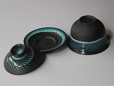 Gaiwan Tradicional Tianmu con Esmalte Cambiante - Cerámica Kung Fu Tea - Image 13