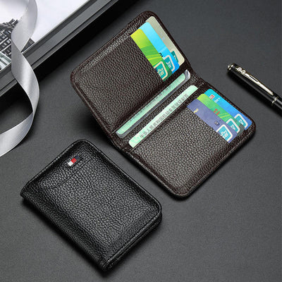 Cartera Ejecutiva de Cuero para Tarjetas Bancarias