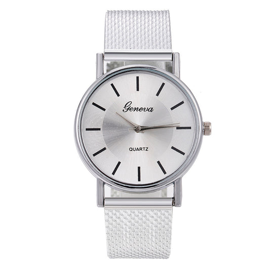 Reloj de Pulsera con Correa de Malla Metálica