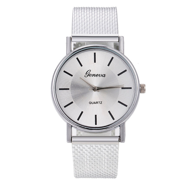 Reloj de Pulsera con Correa de Malla Metálica