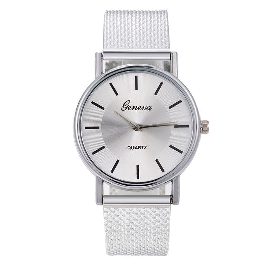 Reloj de Pulsera con Correa de Malla Metálica