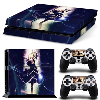 Camouflage skin set for PS4 console and two controllers, featuring a green, brown, and black textured pattern. - Image 22