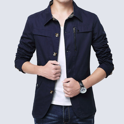 Chaqueta Slim Fit para Hombre - Diseño Minimalista y Versátil - Image 2