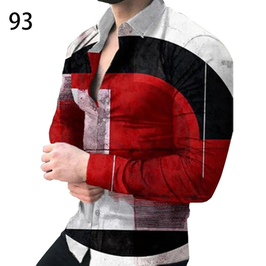 Camisa Casual Estampada de Manga Larga para Hombre - Image 9