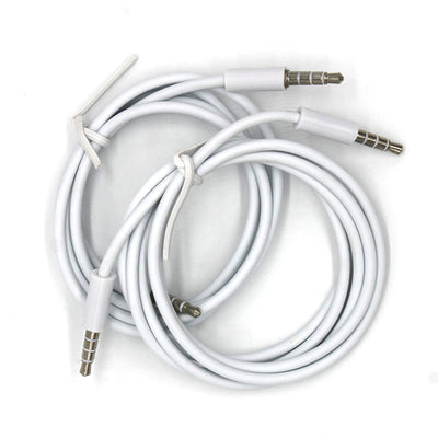 Cable de Audio 3.5mm Estéreo 1 Metro Blanco - Conexión Directa de Alta Calidad