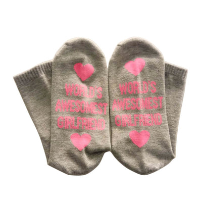 Calcetines Unisex de Algodón con Letras Divertidas - Regalo Perfecto para Parejas - Image 7