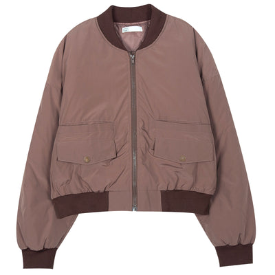 Chaqueta Beisbolera Retro Americana Café para Mujer - Image 8