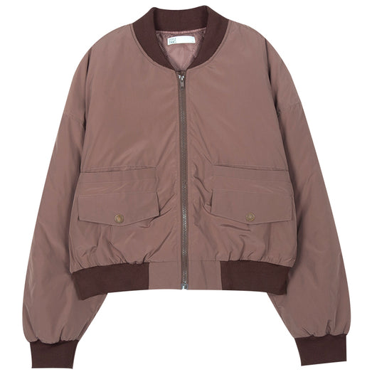 Chaqueta Beisbolera Retro Americana Café para Mujer - Image 8