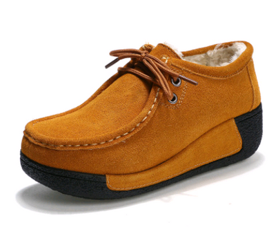 Zapatos Casuales de Cuero con Cordones y Suela Gruesa para Mujer - Image 24