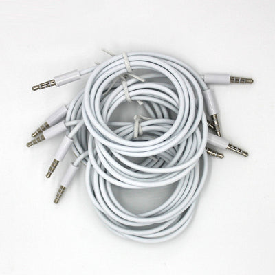 Cable de Audio 3.5mm Estéreo 1 Metro Blanco - Conexión Directa de Alta Calidad - Image 2
