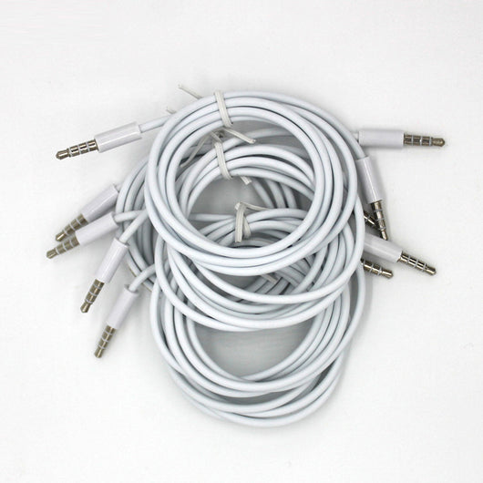 Cable de Audio 3.5mm Estéreo 1 Metro Blanco - Conexión Directa de Alta Calidad - Image 2