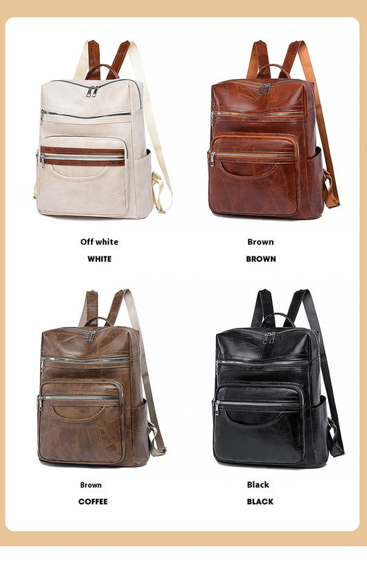 Mochila de Cuero PU para Mujer de Gran Capacidad - Image 10