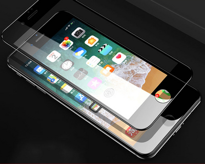 Protector de Pantalla 3D Fibra de Carbono para iPhone - Cristal Templado Premium