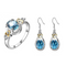 Cupronickel Azul Jewel Necklace Ring Earrings Ring and earrings 6