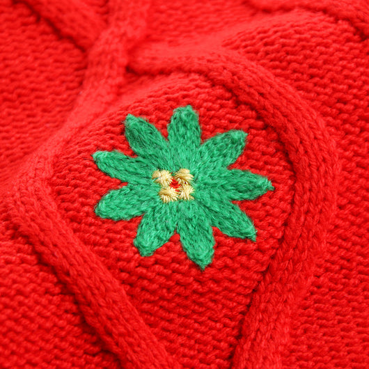 Suéter Infantil con Flores Bordadas - Cuello Redondo para Niñas - Image 7