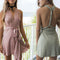 Vestido Halter sin Mangas con Tirantes Ajustables