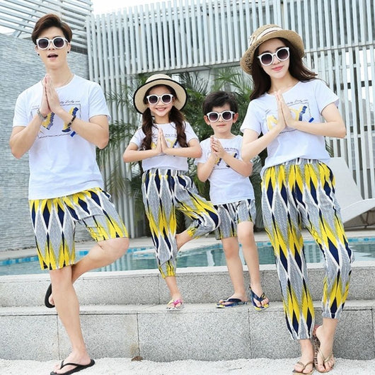 Ropa de Playa Familiar Manga Corta - Conjuntos a Juego para Padres e Hijos - Image 16