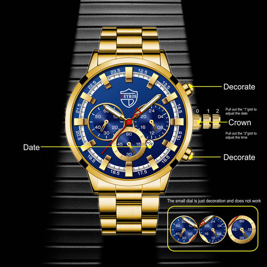 Reloj de Cuarzo Luminoso para Hombre - Elegancia Empresarial - Image 15